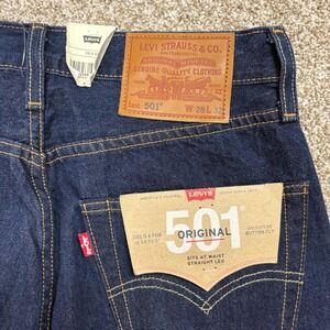 NWT Levi's 501 Premium Original Fit Button Fly Dark Wash Jeans Mens 28x32